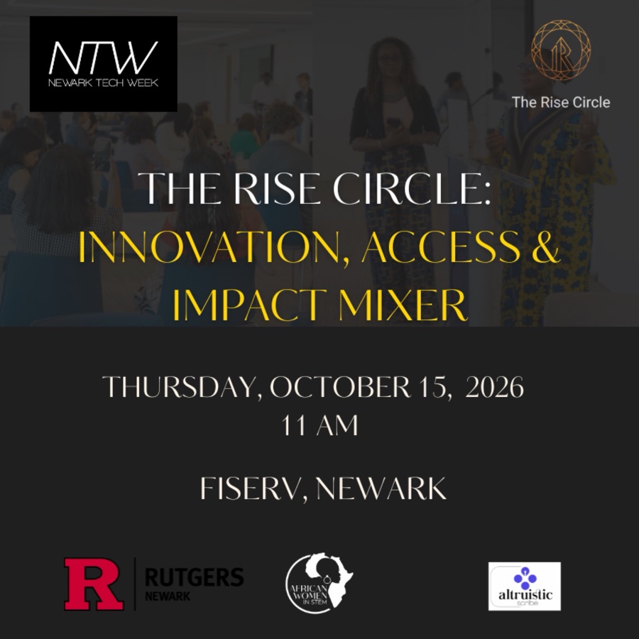 Flyer for The Rise Circle: Innovation, Access & Impact Panel and Mixer