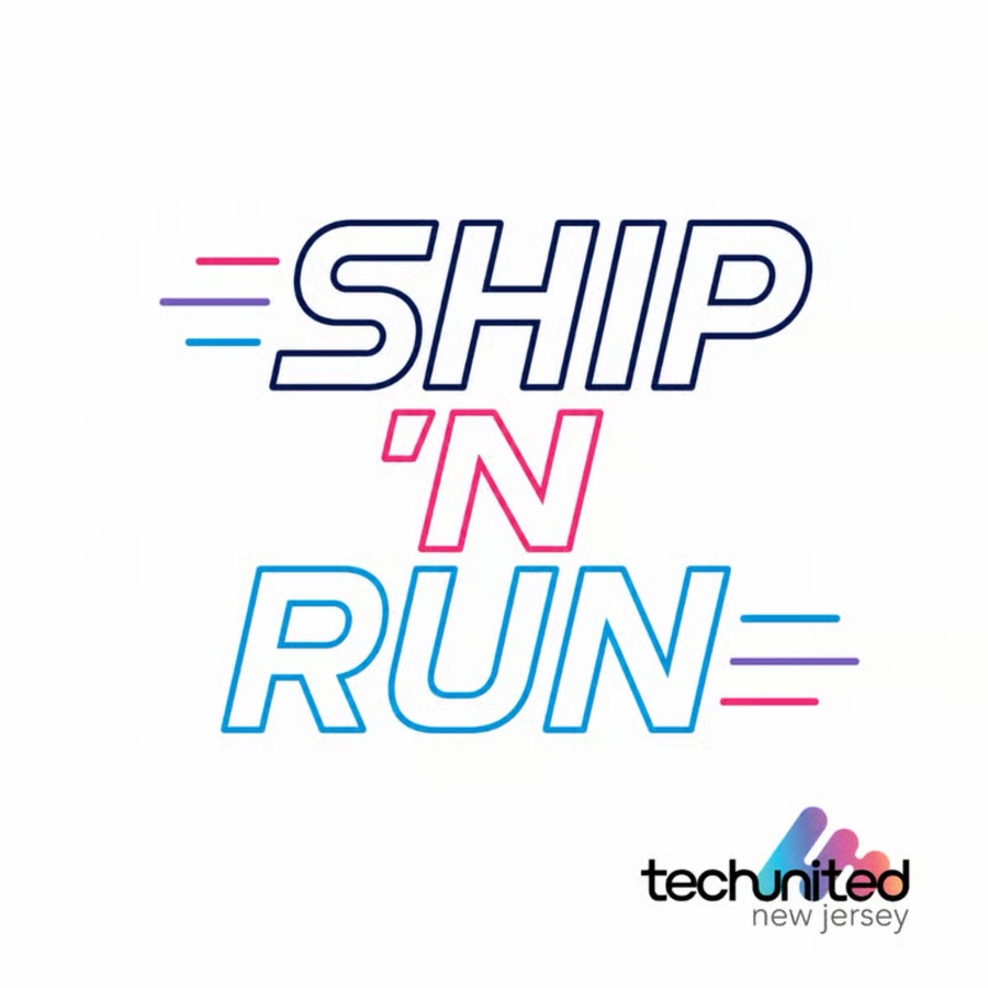 Flyer for Ship 'n Run @ Newark Tech Week: a run club for founders & builders